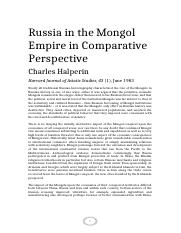 Halperin, Russia in The Mongol Empire in Comparative Perspective (1).docx