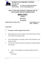 Marist Biology Paper II.docx
