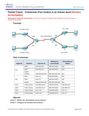 6.4.3.3 Packet Tracer - Connect a Router to a LAN - ILM.docx