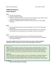 Peds Virtual Clinical #2 - Case Study .docx