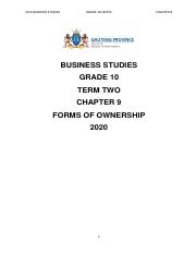 grade 10 business studies september essay