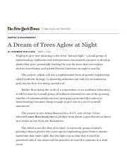 3. A Dream of Glowing Treesng - The New York Times