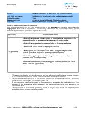 Assessment 1 BSBMKG537 Plan social media engagement.docx
