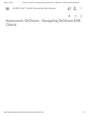 Assessment_ DrChrono - Navigating DrChrono EHR Clinical - AHIMA VLab™ Health Information Administrat