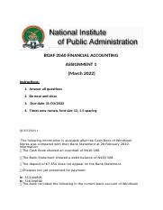 BOAF 1060 Financial accounting assignment 1.docx