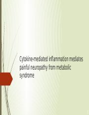 Cytokine-Mediated Inflammation Mediates Painful Neuropathy from Metabolic Syndrome - Journal Club.pp