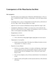 14 consequences of the manchurian incident