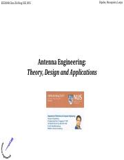 Armchair appear Eggplant EE5308-4-self-scaling 20170919.pdf - EE5308R Chen Zhi Ning ECE, NUS Antenna  Engineering: Theory, Design and Applications Dipoles, Monopoles, | Course  Hero