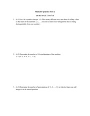 Math 325 Exam 2 Practice Blank