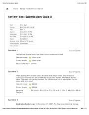 Review Test Submission: Quiz 85