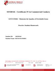 V2_SITXINV002  Done Maintain the Quality of Perishable Items_Student Homework.docx