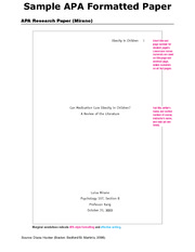 Research paper in apa format
