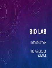 Lab 1 Nature of Science Spring 2015