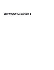 BSBPMG430 Assessment 1.docx