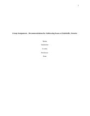 Group Assignment – Recommendations for Addressing Issues at Walshville, Ontario.docx