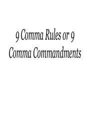 9 Comma Rules or 9 Comma Commandments.pdf