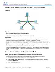 9.3.1.2 Packet Tracer Simulation - Exploration of TCP and UDP Communication (1).pdf