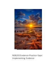 NSB203 Evidence-Practice Gaps_ Implementing Evidence _2020_ Sway Summary .pdf