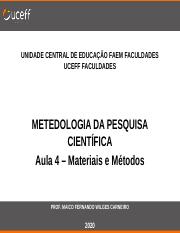 AULA 4 - METODOLOGIA ENGCIVIL CLASSIFICAÇÃO - Alunos.pptx