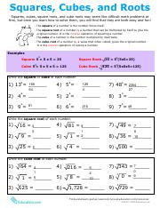 warm up - squares and cubes worksheet-squares-cubes-roots-submission-1604671398085.pdf