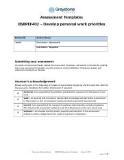 BSBPEF402 DEVELOP PERSONAL work .docx