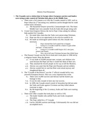 History Final Exam Study Guide Questions and Responses