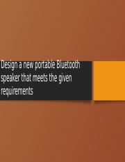 Design a new portable Bluetooth speaker.pptx