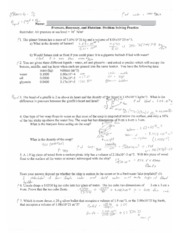 Physics 1010 - Pressure, Buoyancy, Flotation Practice Problems