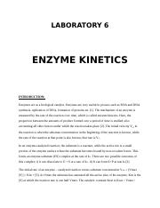 Biochemistry (Chem 2050) Lab-6