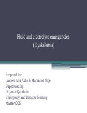 Fluid & electrolyte emergencies .pptx