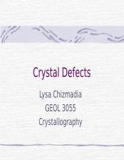 GEOL3055 - 4 Crystal Defects.ppt