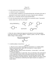 CHEM 316 - problem set 4.001 isomers