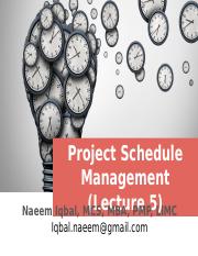 Lecture 5- Schedule Management Plan.pptx