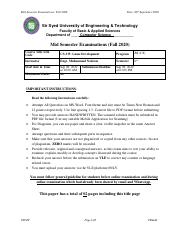 CS335-Game Development MidTerm Exam Paper.pdf
