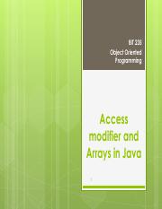 Week 4 - Access modifier and Arrays in Java.pdf