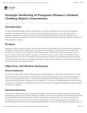 Marketing of Patagonia Women's Outdoor Clothing.pdf
