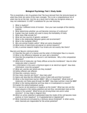 PSYC 2012 - Test 1 Study Guide