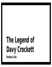 The Legend of Davy Crockett-Brad Sisk.pptx