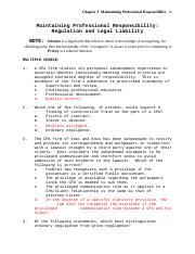 ch03-Maintaining Professional Responsibility -Regulation and Legal Liability.doc