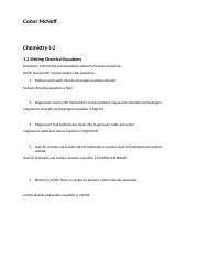 1.2 Chemical Equations Assignment (3)......docx
