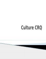 Culture CRQ