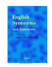 James C. Fernald - English Synonyms and Antonyms With Notes on the Correct Use of Prepositions (2010