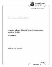 DRAFT BC330998D Dissertation Major Project  Module Guide 09-10.doc