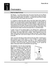Lab 1- Electrostatics