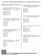 General ESL Vocabulary MCQ Test With Answers – Advanced Level Exercise 08.pdf