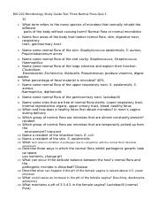 BIO 220 Test Three 1 Teacher Study Guide Bacteria Normal Flora and Respiratory Diseases.doc