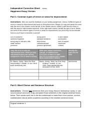 Independent Correction Sheet V4 Happiness Essay.docx