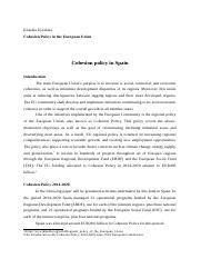 Klaudia Życińska Cohesion policy in Spain.docx