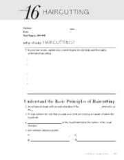 Chapter 16 Haircutting Practical