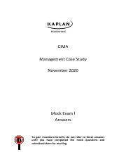 cima case study mock exam